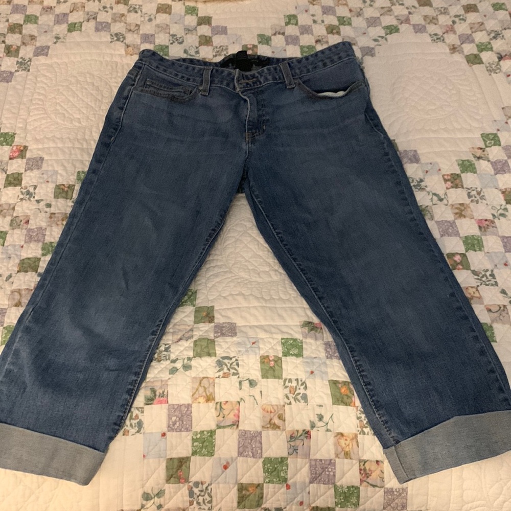 Calvin Klein denim capris excellent used condition size 10 may never haven worn
